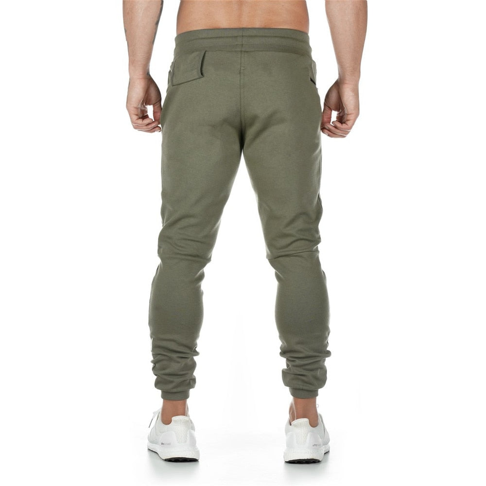 Jogging vert kaki avec poche pour téléphone portable pour crossfit, calisthenics ou fitness