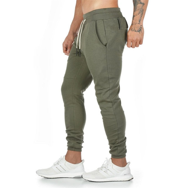 Jogging vert kaki avec poche pour téléphone portable pour crossfit, calisthenics ou fitness