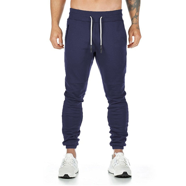Jogging bleu avec poche pour téléphone portable pour crossfit, calisthenics ou fitness