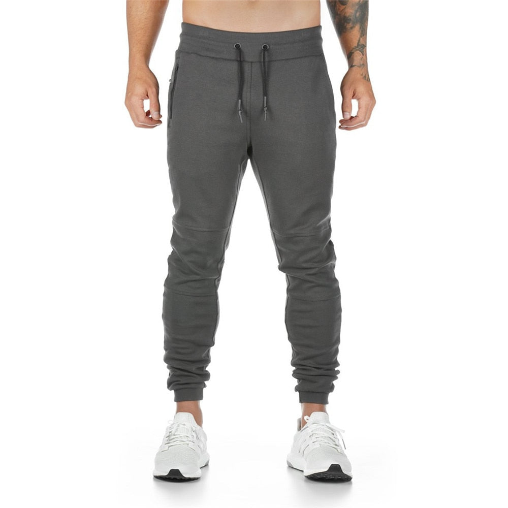 Jogging gris avec poche pour téléphone portable pour crossfit, calisthenics ou fitness
