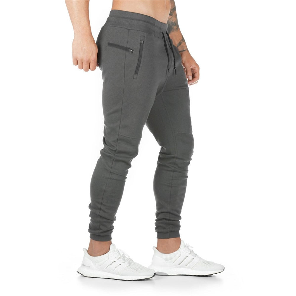Jogging gris avec poche pour téléphone portable pour crossfit, calisthenics ou fitness