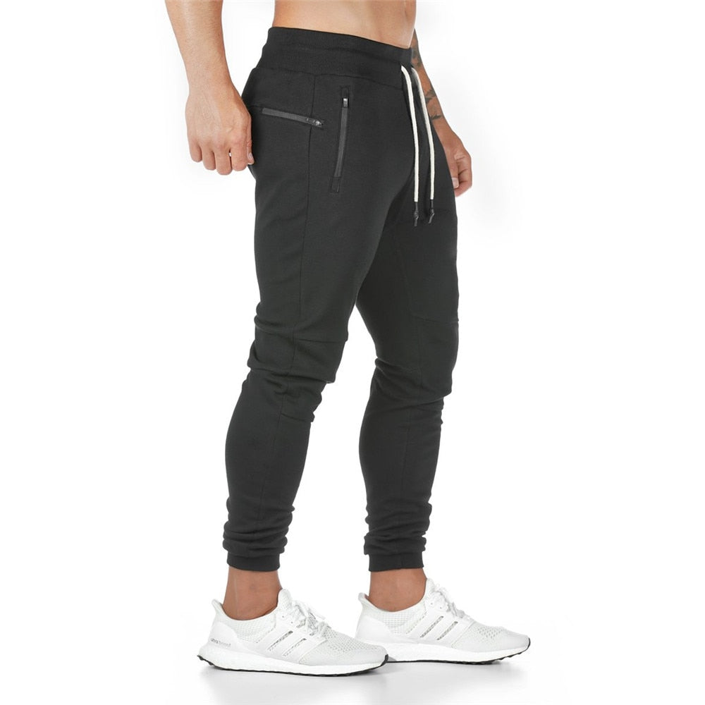 Jogging noir avec poche pour téléphone portable pour crossfit, calisthenics ou fitness