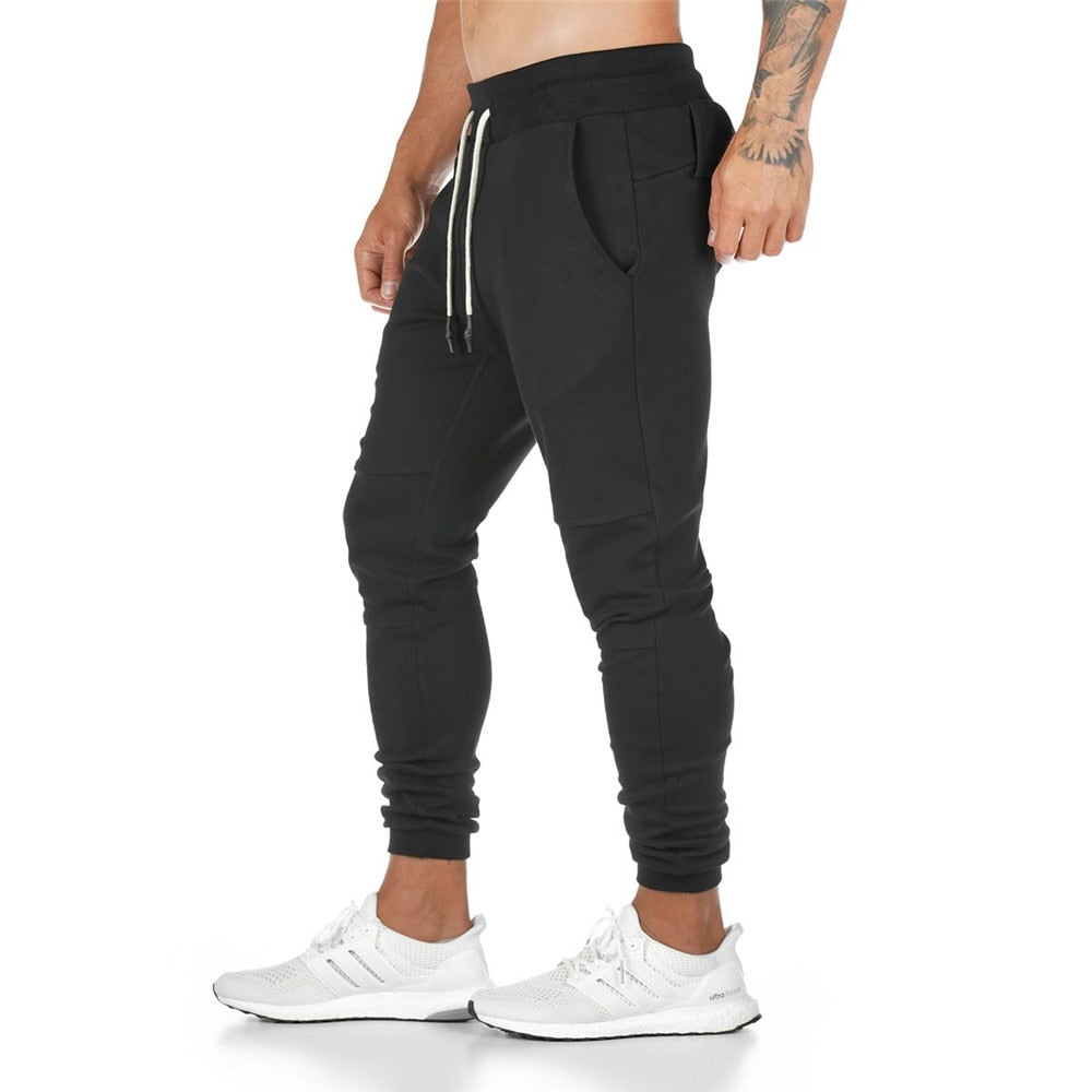 Jogging noir avec poche pour téléphone portable pour crossfit, calisthenics ou fitness