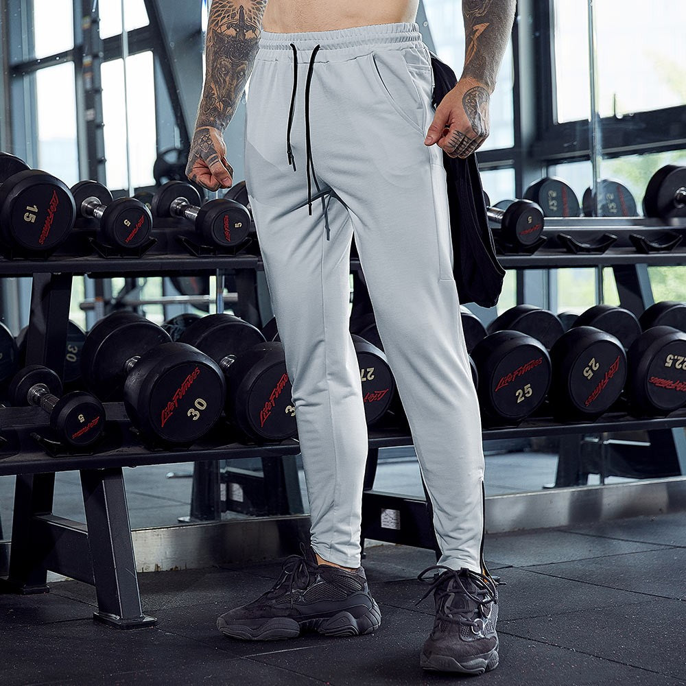 Jogging premium tapered gris pour crossfit, calisthenics ou fitness
