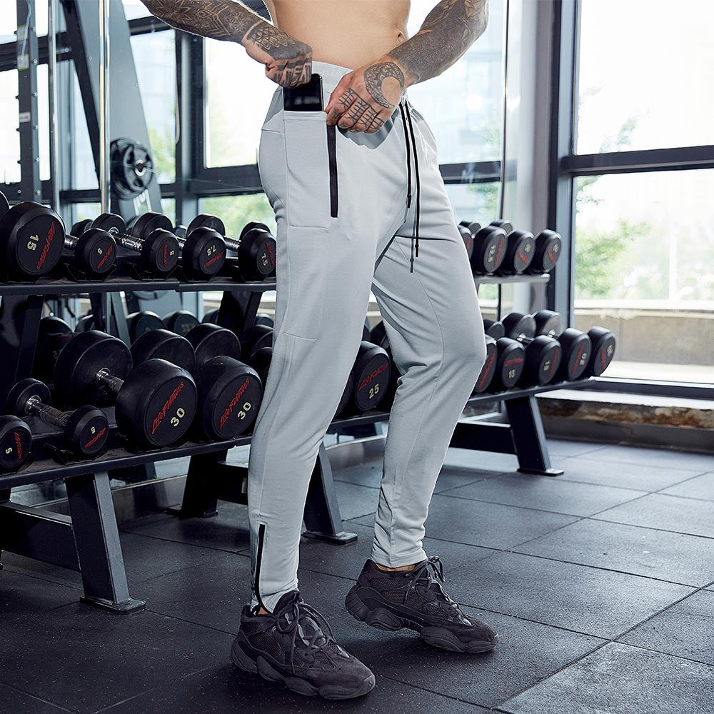 Jogging premium tapered gris pour crossfit, calisthenics ou fitness