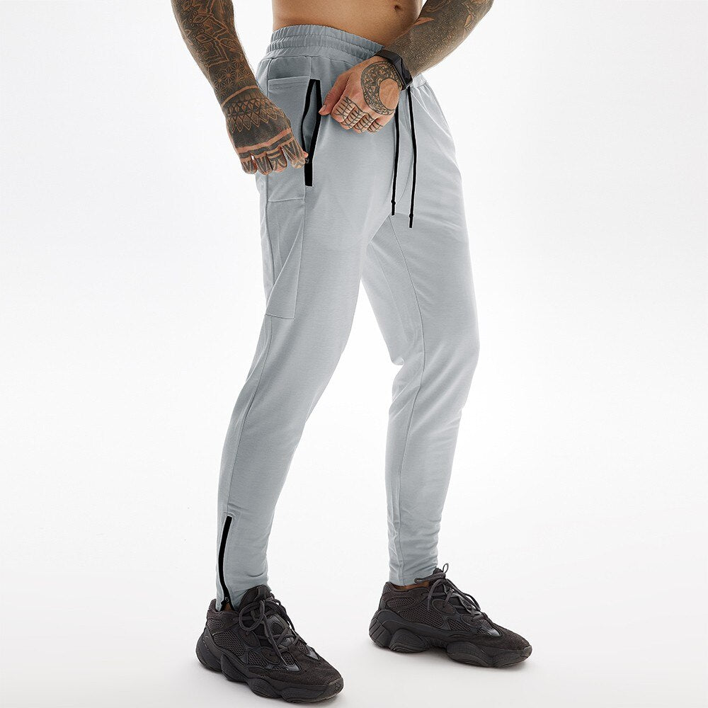 Jogging premium tapered gris pour crossfit, calisthenics ou fitness
