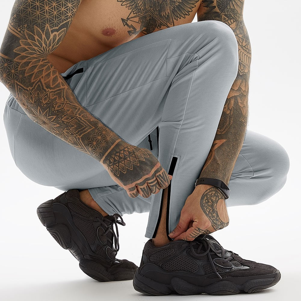 Jogging premium tapered gris pour crossfit, calisthenics ou fitness