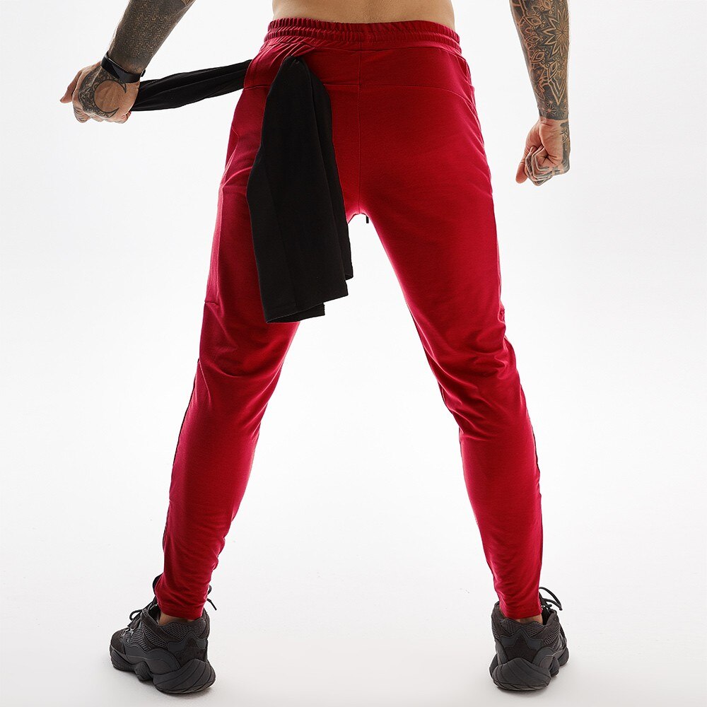 Jogging premium tapered rouge pour crossfit, calisthenics ou fitness
