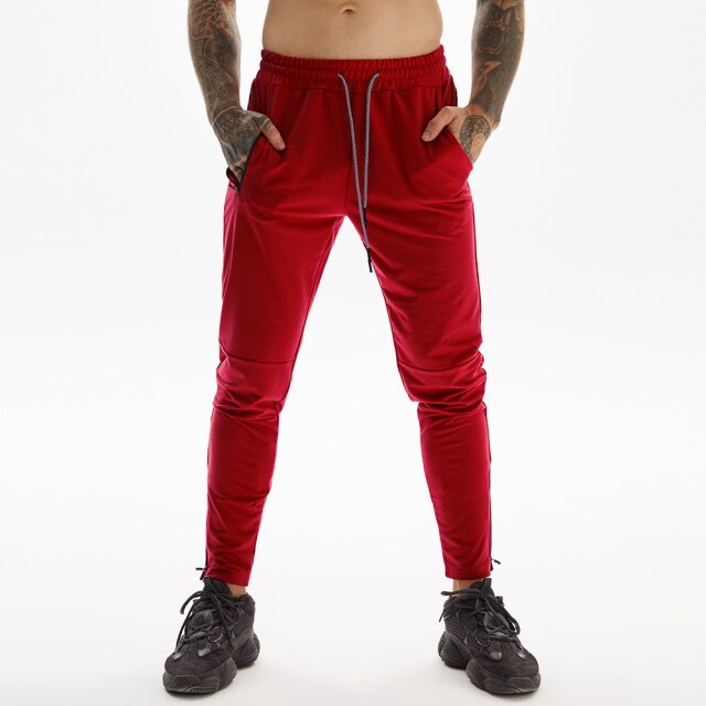 Jogging premium tapered rouge pour crossfit, calisthenics ou fitness